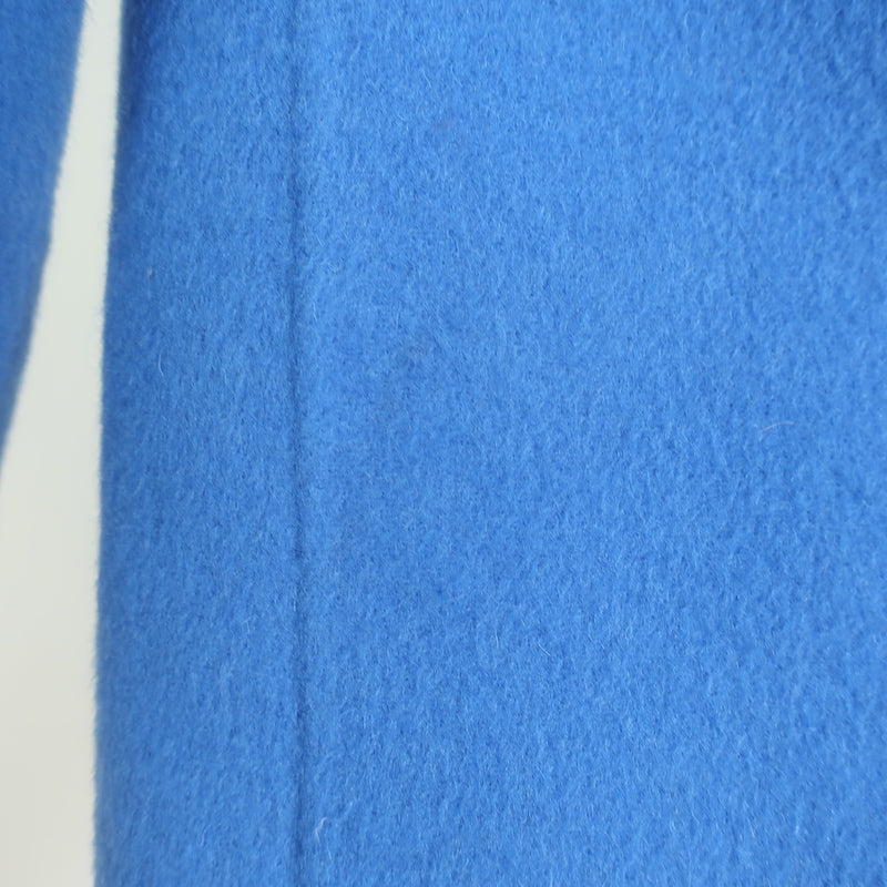 Sandro Dilan Single-Button Coat Blue Brushed Wool Size 34