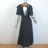 Maison Mayle Flora Mar Maxi Dress Black Floral Print Silk Size 10 NEW