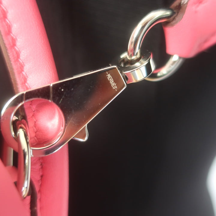 Hermes 2018 Bolide 27 Top Handle Bag Rose Azalee Swift Leather