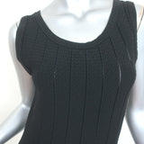 Jonathan Simkhai Fit & Flare Dress Black Pointelle Stretch Knit Size Small