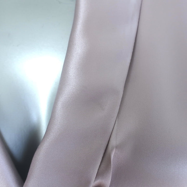 Zimmermann Blouson-Sleeve Mini Wrap Dress Lavender Silk Satin Size 2