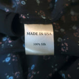 Maison Mayle Flora Mar Maxi Dress Black Floral Print Silk Size 10 NEW