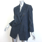 Brunello Cucinelli Double Breasted Denim Blazer Indigo Size 44
