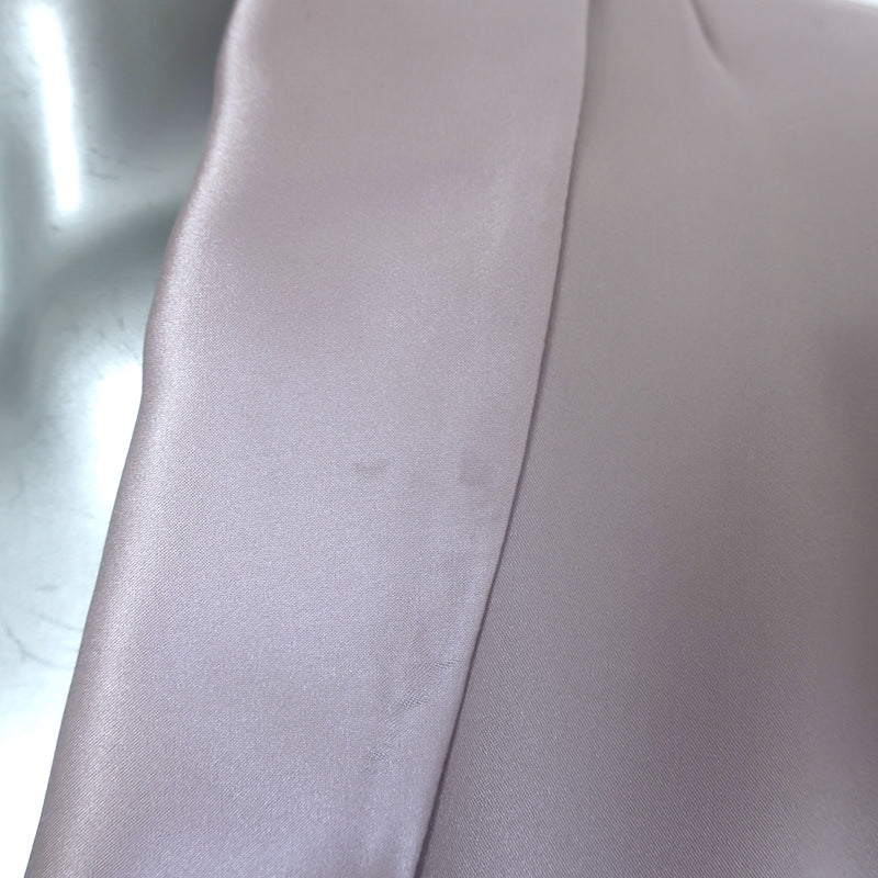 Zimmermann Blouson-Sleeve Mini Wrap Dress Lavender Silk Satin Size 2