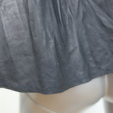 Burning Torch Leather Long Sleeve Button Down Shirt Black Size Small