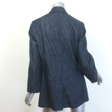 Brunello Cucinelli Double Breasted Denim Blazer Indigo Size 44
