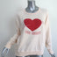 THE GREAT Heart College Sweatshirt Very Light Pink Size 1