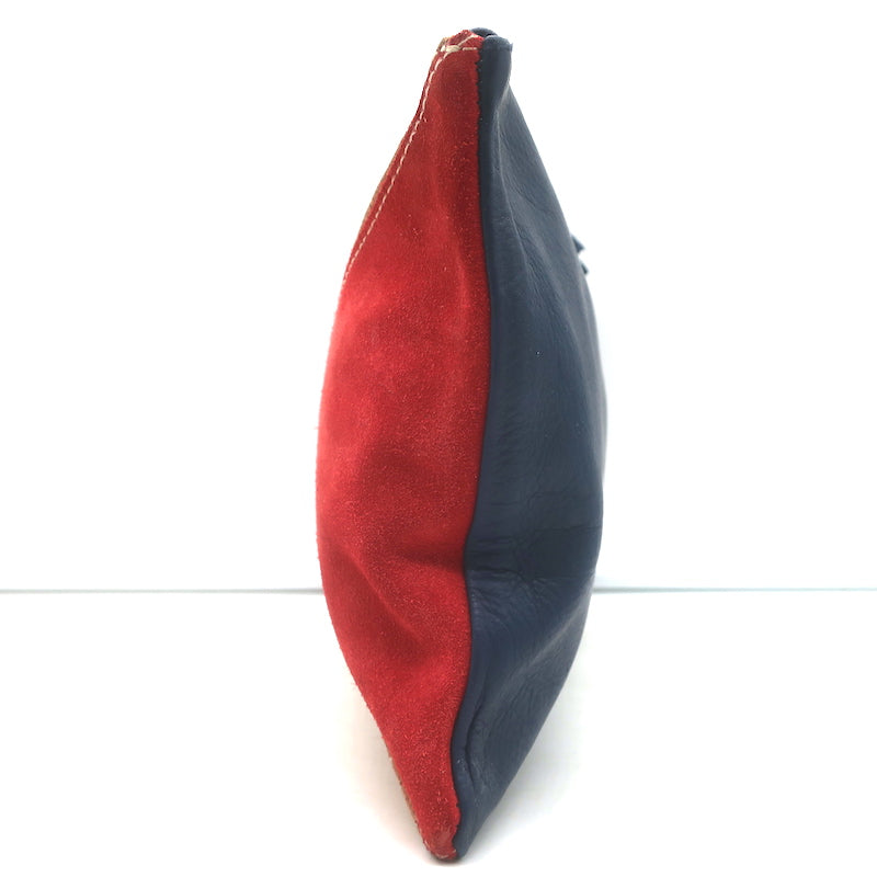 Clare V. Patchwork Flat Clutch Multicolor Leather &amp; Suede
