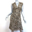 L'Agence Sleeveless Sheath Dress Leopard Print Chiffon Size 2