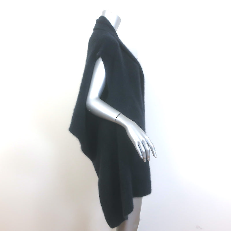 C.T. Plage Draped Sweater Vest Navy Knit One Size
