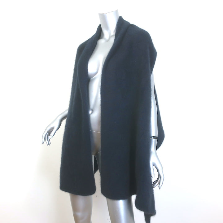C.T. Plage Draped Sweater Vest Navy Knit One Size