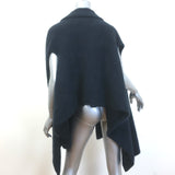 C.T. Plage Draped Sweater Vest Navy Knit One Size