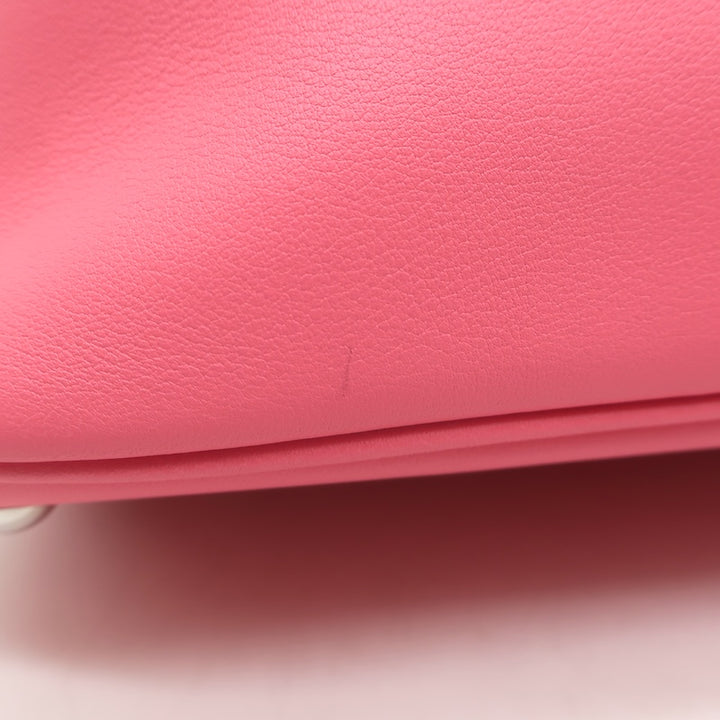Hermes 2018 Bolide 27 Top Handle Bag Rose Azalee Swift Leather