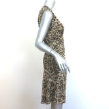 L'Agence Sleeveless Sheath Dress Leopard Print Chiffon Size 2