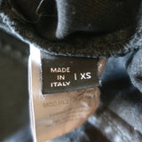 Retrofete Lema Puff Sleeve Mini Dress Black Stretch Denim Size Extra Small