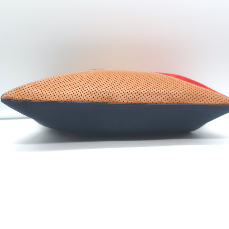 Clare V. Patchwork Flat Clutch Multicolor Leather &amp; Suede