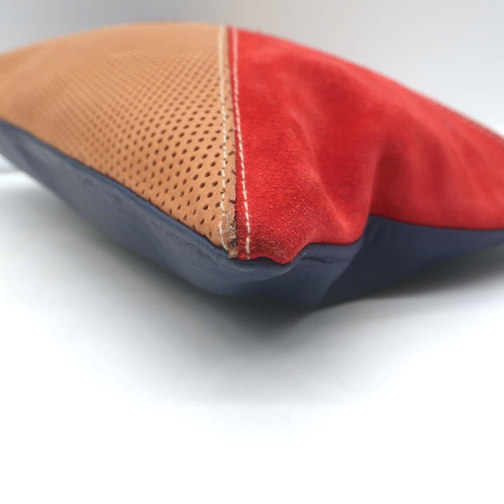 Clare V. Patchwork Flat Clutch Multicolor Leather &amp; Suede