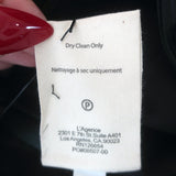 L'Agence Milann Vegan Leather Button-Front Midi Skirt Black Size 4