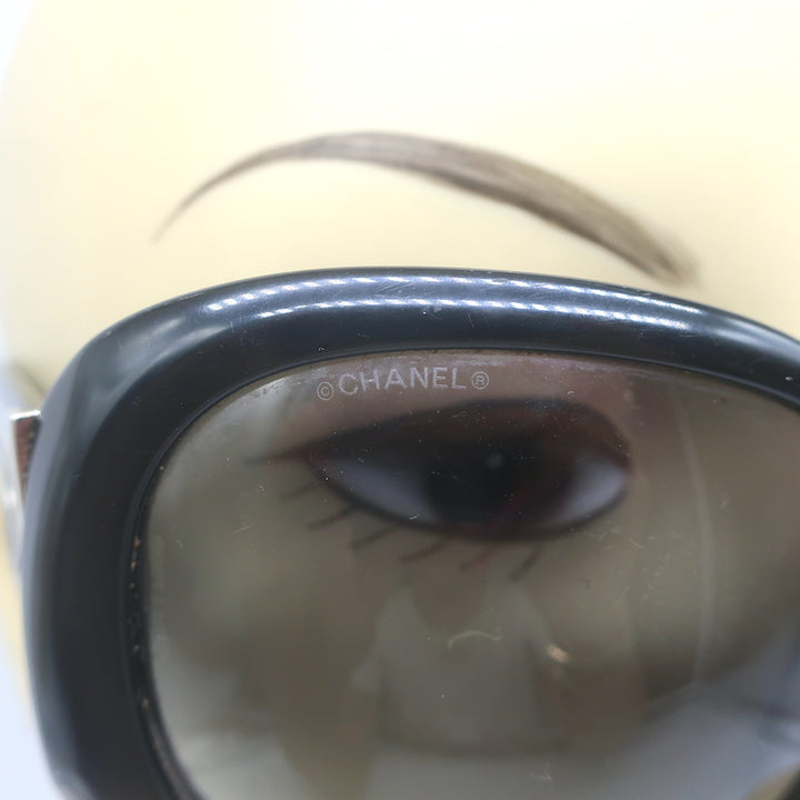 Chanel CC Logo Oversized Sunglasses 63mm Black 5167