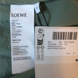 Loewe Paula's Ibiza Draped Tie-Waist Sleeveless Midi Dress Sage Poplin Size 40