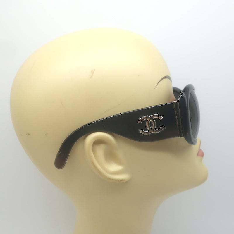 Chanel CC Logo Oversized Sunglasses 63mm Black 5167