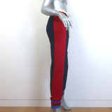 Gucci Striped Technical Jersey Track Pants Navy/Red Cotton-Blend Size Medium