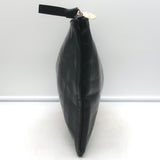 Clare V. Croc-Embossed Striped Flat Clutch Black Leather NEW