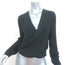 L'Agence Wrap Blouse Gia Black Silk Size Small Long Sleeve Top
