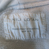 Nili Lotan Janie Hoodie Gray French Terry Size Small Pullover Sweatshirt