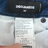 Dsquared2 Cool Girl Cropped Jeans Paint Splatter Stretch Denim Size 40