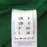 Victoria Beckham Slash-Neck Ruched Asymmetric Midi Dress Green Size US 2