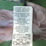 Gucci Collared Bow Blouse Green Rose Print Silk Crepe Size 42 Long Sleeve Top