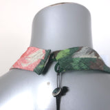 Erdem Luna Cropped Halterneck Wrap Top Green Floral Print Linen Size US 6 NEW