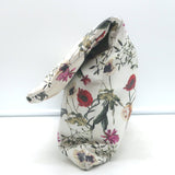 Clare V. Striped Foldover Clutch White Desert Flower Print Leather