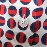 Gucci Blind for Love Scarf Blouse Dot Print Silk Twill Size 44 Long Sleeve Top