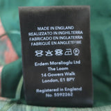 Erdem Luna Cropped Halterneck Wrap Top Green Floral Print Linen Size US 6 NEW