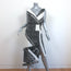 Altuzarra Asymmetric Midi Dress Pavilion Black/White Bandana Print Silk Size 38