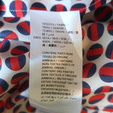 Gucci Blind for Love Scarf Blouse Dot Print Silk Twill Size 44 Long Sleeve Top