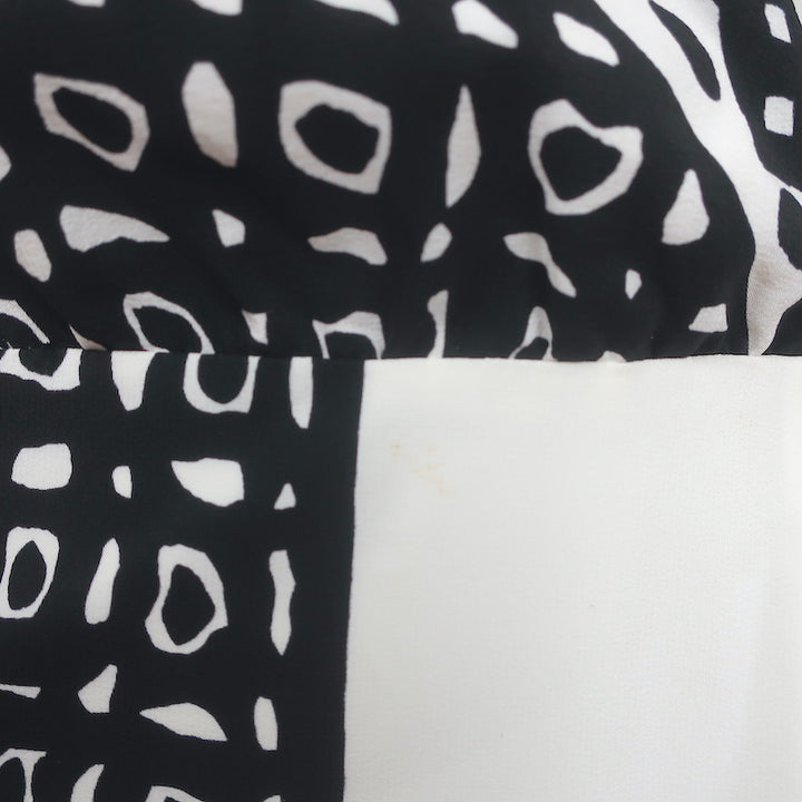 Altuzarra Asymmetric Midi Dress Pavilion Black/White Bandana Print Silk Size 38