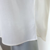 Brunello Cucinelli Monili-Trim Button Down Blouse Cream Stretch Silk Size Large