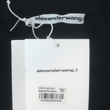 T by Alexander Wang Logo-Embroidered Cropped Cardigan Black Wool Size Large NEW