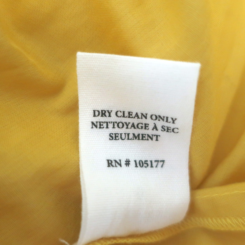 Ulla Johnson Titania Embroidered Long Sleeve Mini Dress Yellow Linen Size 0