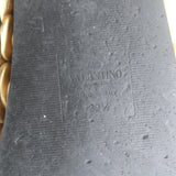 Valentino Atelier 03 Rose Edition Slide Sandals Gold Metallic Leather Size 39.5