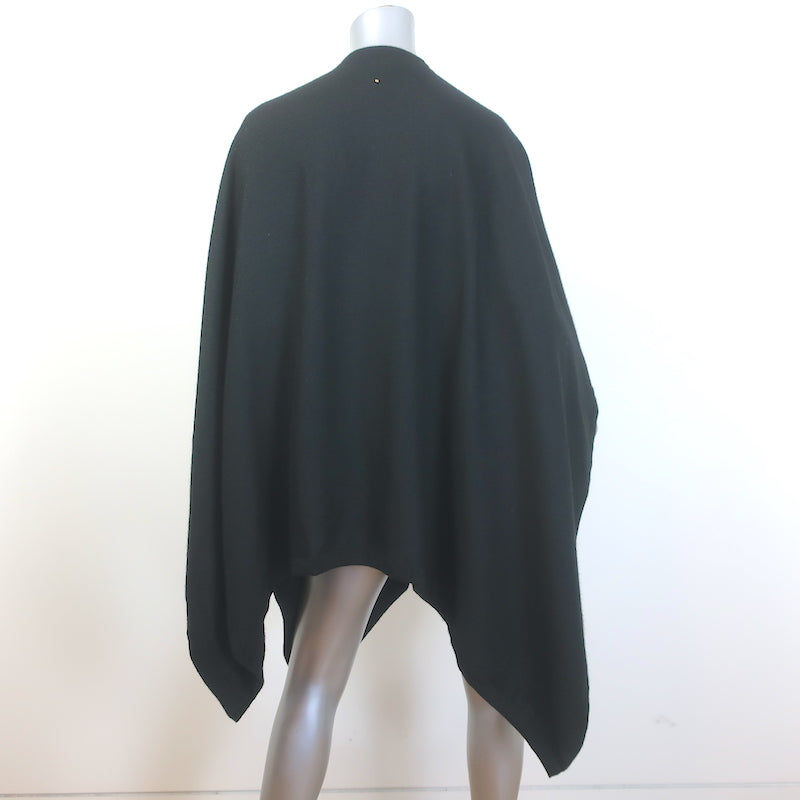 Cuyana Square Edge Cape Shawl Black Baby Alpaca