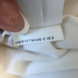 Brunello Cucinelli Monili-Trim Button Down Blouse Cream Stretch Silk Size Large