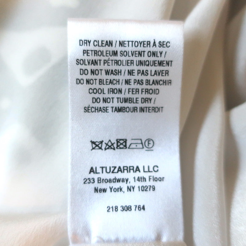 Altuzarra Asymmetric Midi Dress Pavilion Black/White Bandana Print Silk Size 38