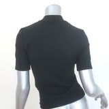 Balmain 6 Button Raglan T-Shirt Black Stretch Jersey Size Small NEW