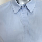 Gucci Single Pocket Button Down Shirt Blue Cotton Size 44