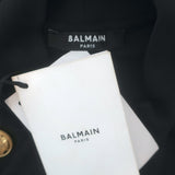 Balmain 6 Button Raglan T-Shirt Black Stretch Jersey Size Small NEW