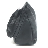 Clare V. Gosee Clutch Black Leather & Calf Hair Medium Crossbody Bag